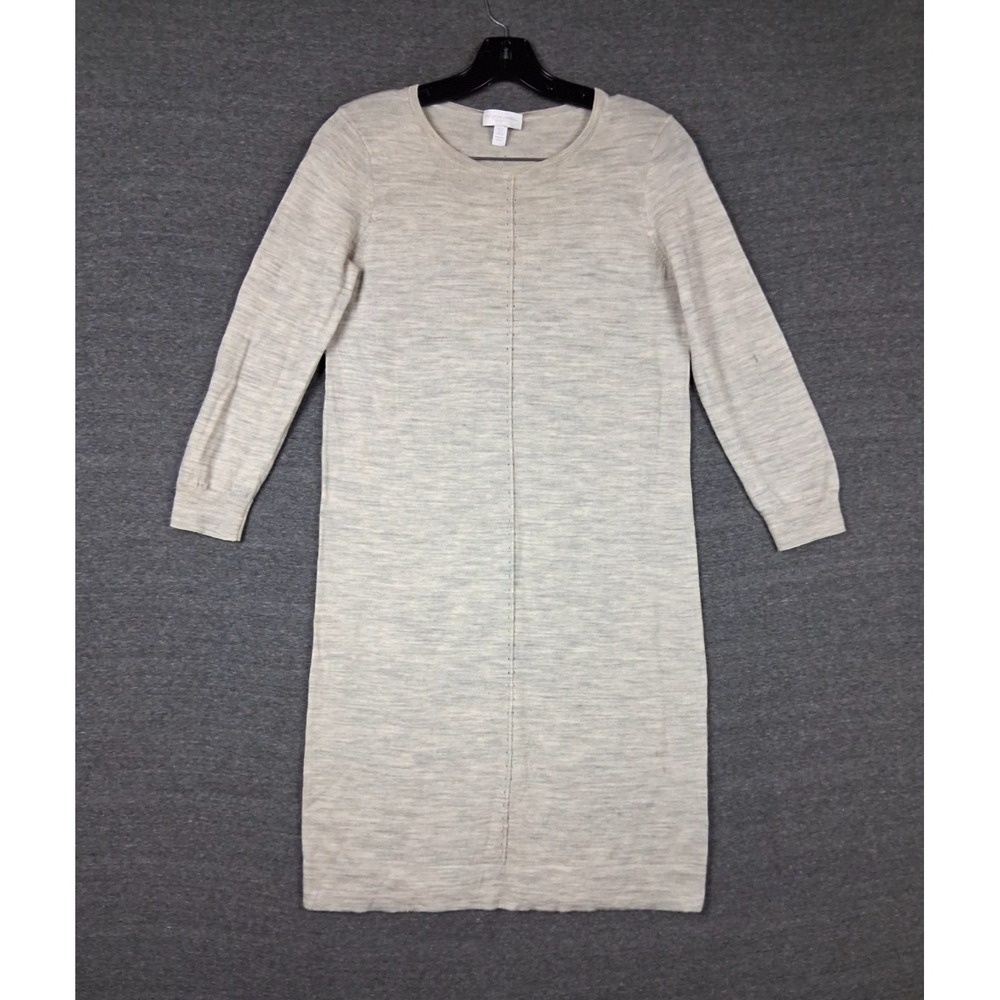 The White Company Womens Dress 6 Small Gray Merino Wool Sweater Capsule Neutral